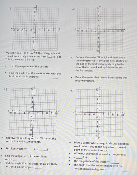 Solved Mark the points (0,0) and (3,4) on the graph and then | Chegg.com