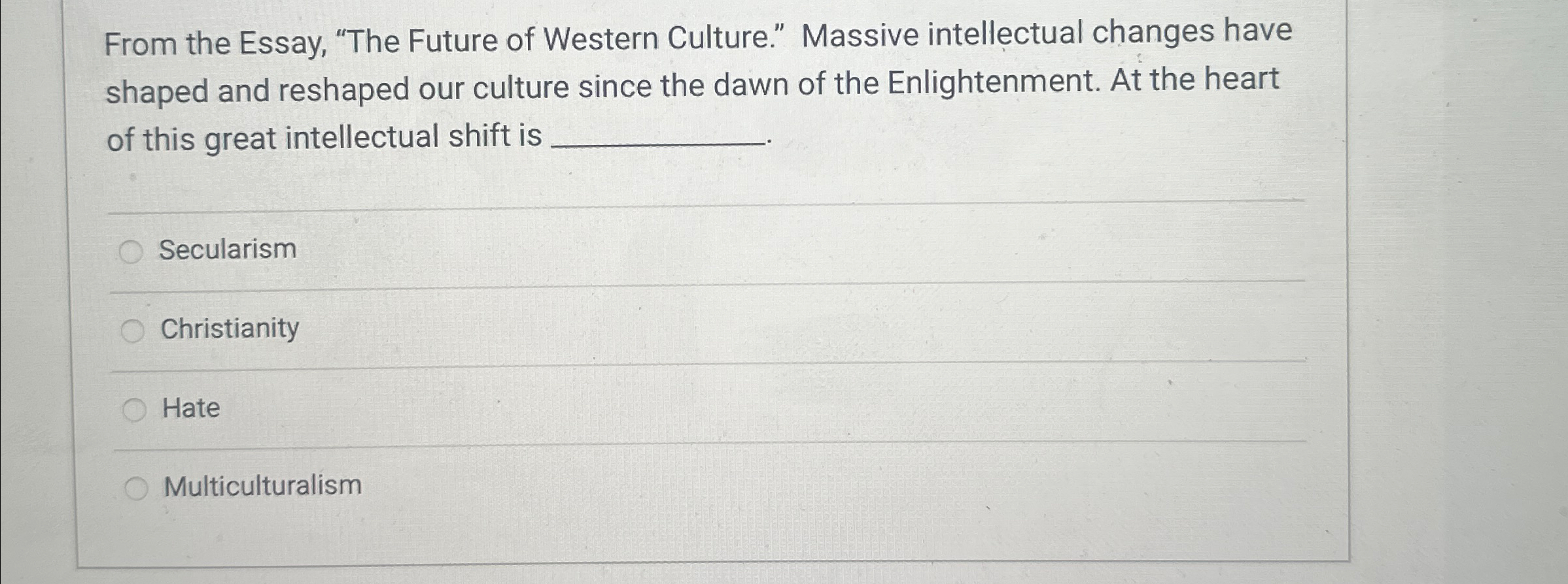 Solved From the Essay, 