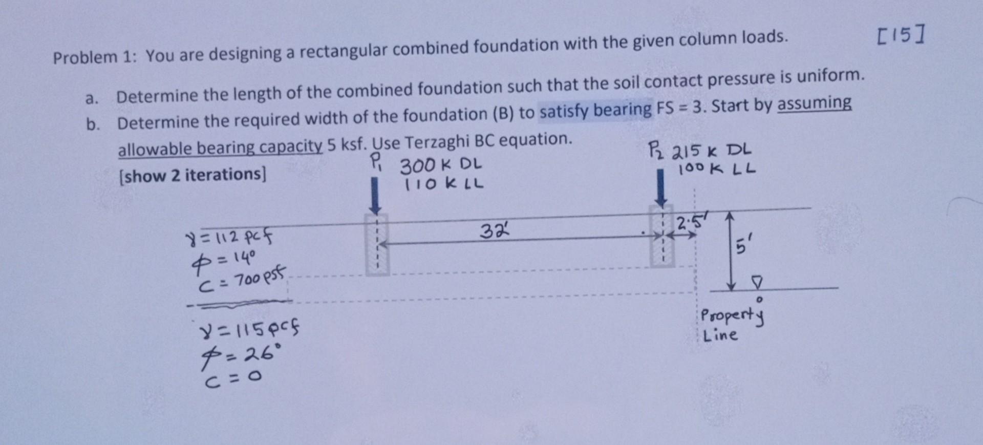 Solved Problem 1: You Are Designing A Rectangular Combined | Chegg.com