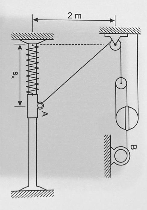 Solved A motor winds the rope in B with a constant | Chegg.com