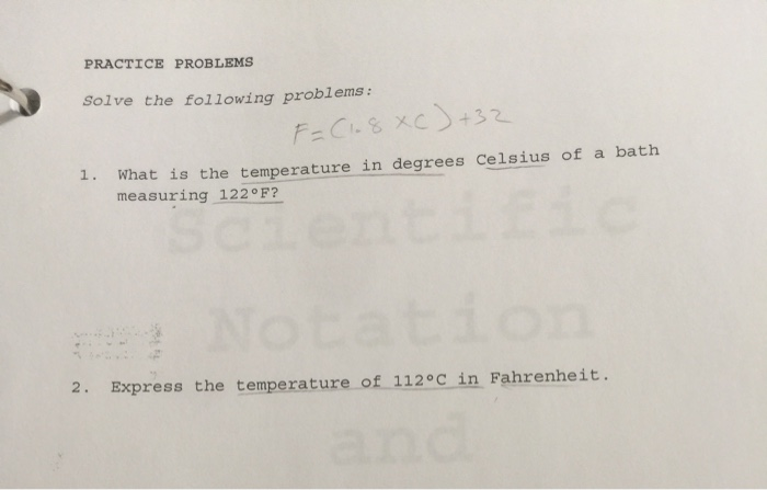 Solved PRACTICE PROBLEMS Solve the following problems: F = | Chegg.com