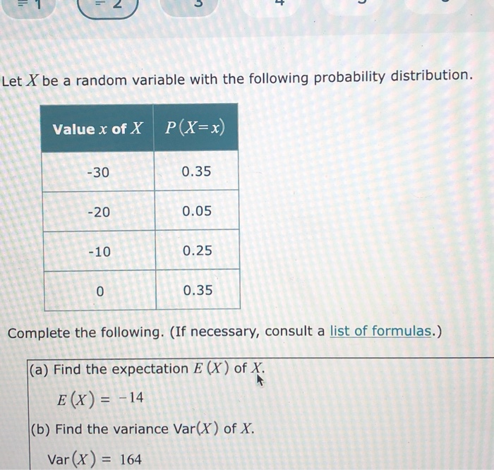 Solved I. -- 2. 3 Let X be a random variable with the | Chegg.com