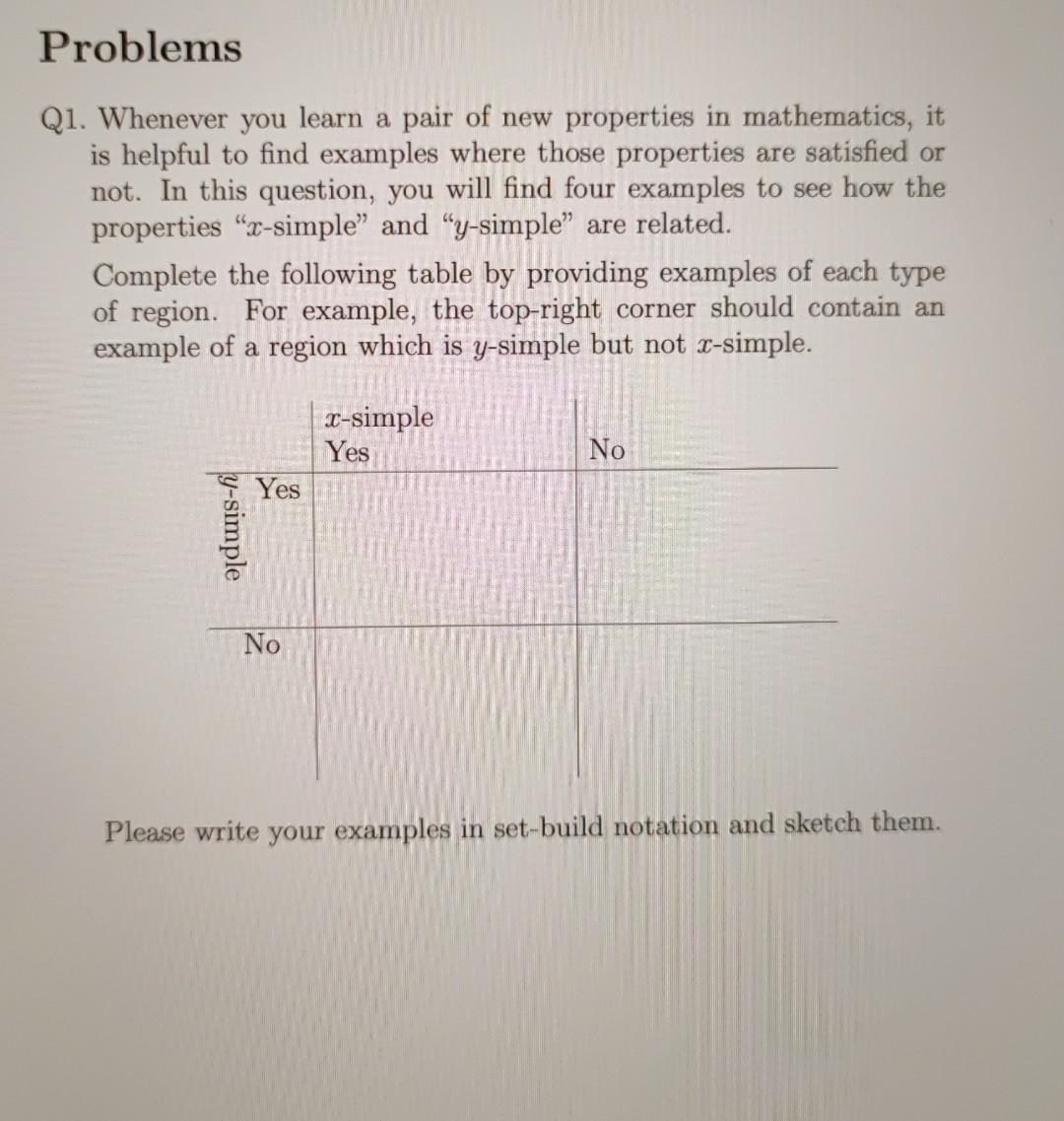 Simple Region Solved Problems Q1. Whenever you learn a pair of new | Chegg.com