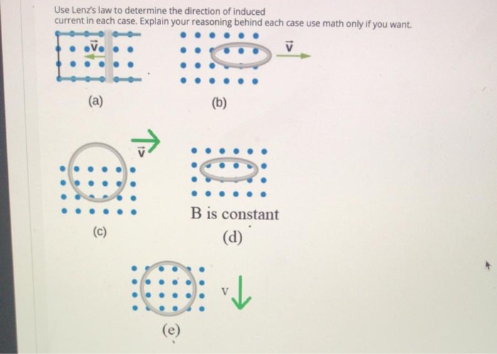 Solved Use Lenz's Law To Determine The Direction Of Induced | Chegg.com