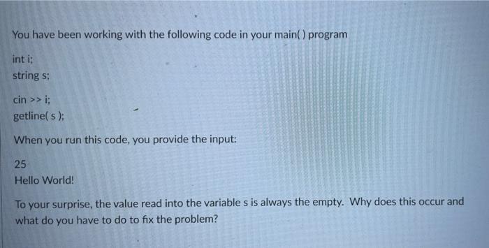 Solved You have been working with the following code in your | Chegg.com