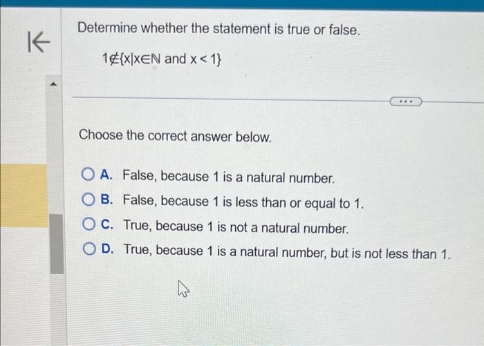 Solved Determine whether the statement is true or false. | Chegg.com