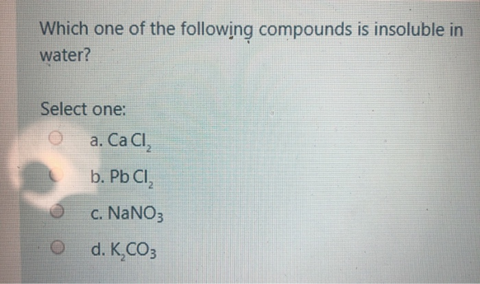 Solved Which Of The Following Pairs Of Aqueous Solutions