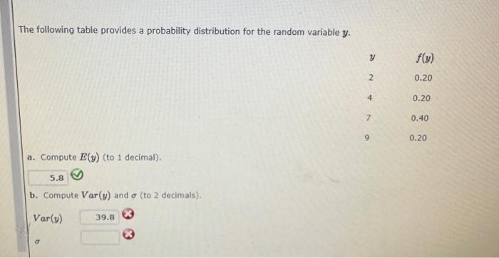 Solved The following table provides a probability | Chegg.com