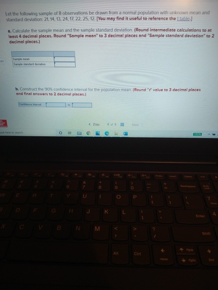 Solved Let the following sample of 8 observations be drawn | Chegg.com