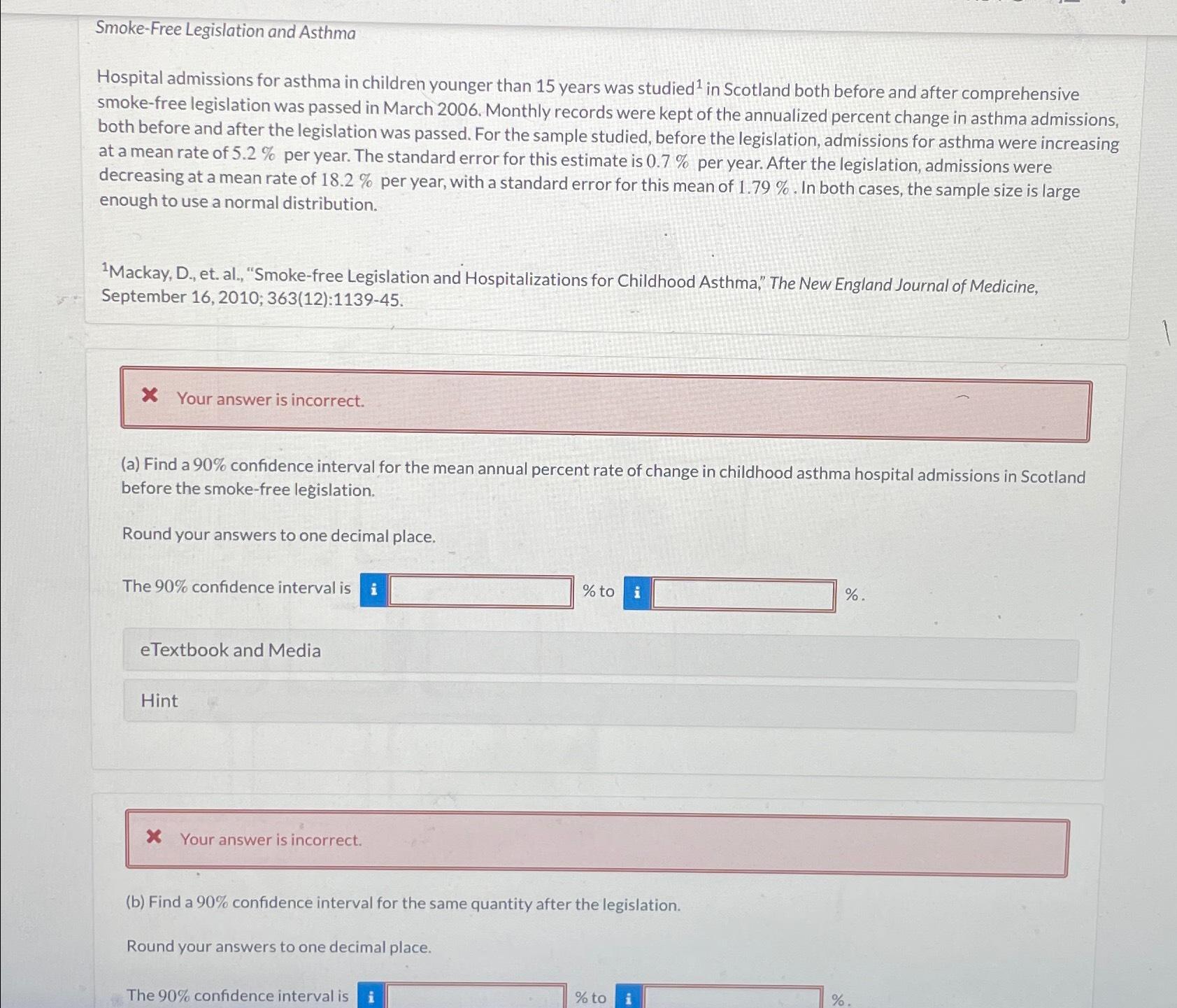 Solved SmokeFree Legislation and AsthmaHospital admissions
