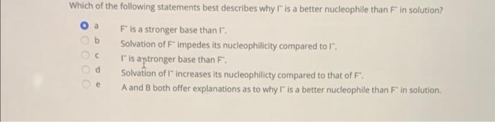 Solved A B Which Of The Following Statements Best Describes | Chegg.com