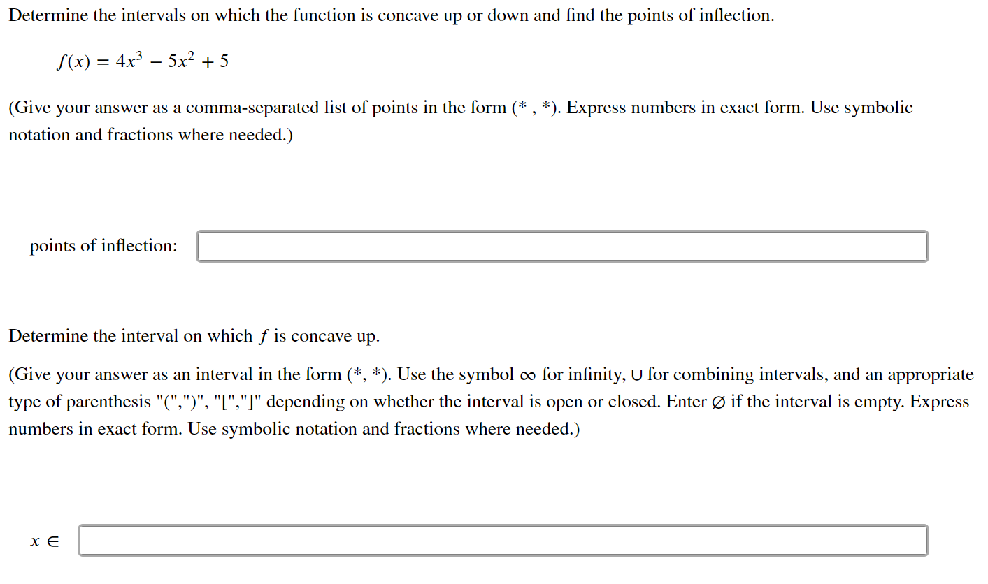Solved Determine the intervals on which the function is | Chegg.com