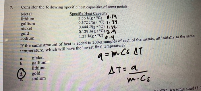 solved-consider-the-following-specific-heat-capacities-of-chegg