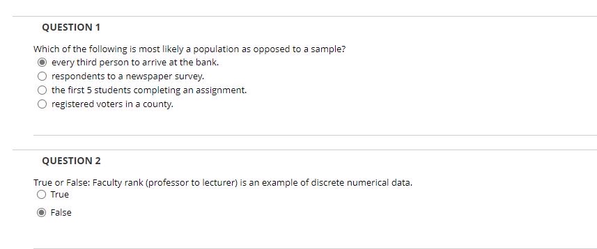 Solved QUESTION 1Which Of The Following Is Most Likely A | Chegg.com