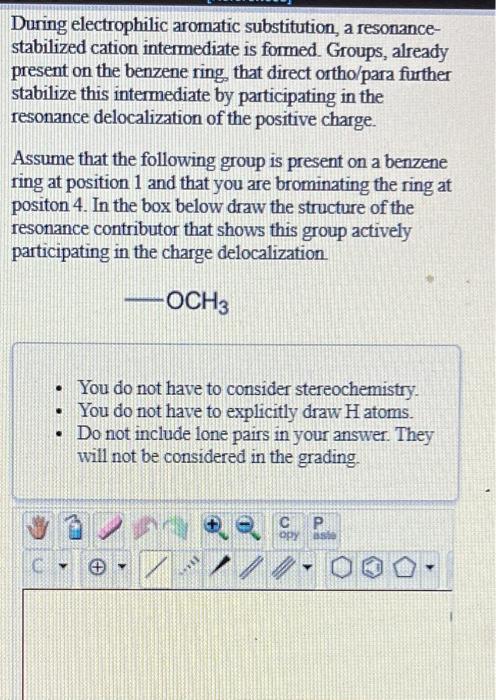 Solved During electrophilic aromatic substitution, a | Chegg.com