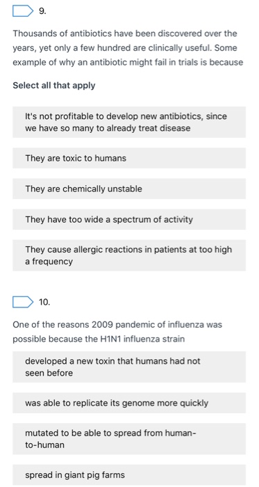 Solved D9. Thousands of antibiotics have been discovered | Chegg.com