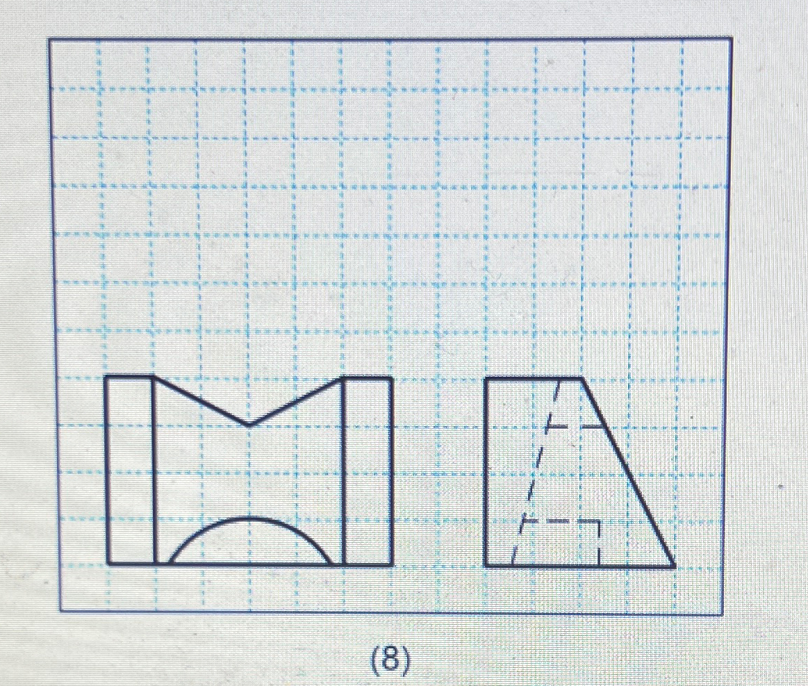 Draw the 3rd view (top view) | Chegg.com