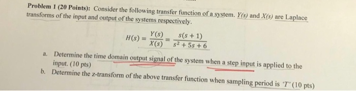 Solved Problem 1 (20 Points): Consider the following | Chegg.com