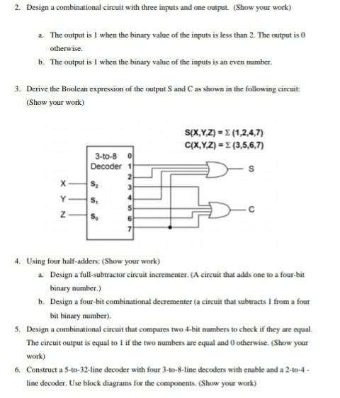 Solved 1. Consider The Combinational Circuit Shown Below, | Chegg.com