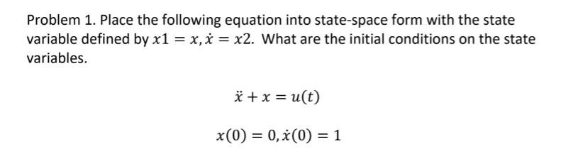 Solved Problem 1. Place the following equation into | Chegg.com
