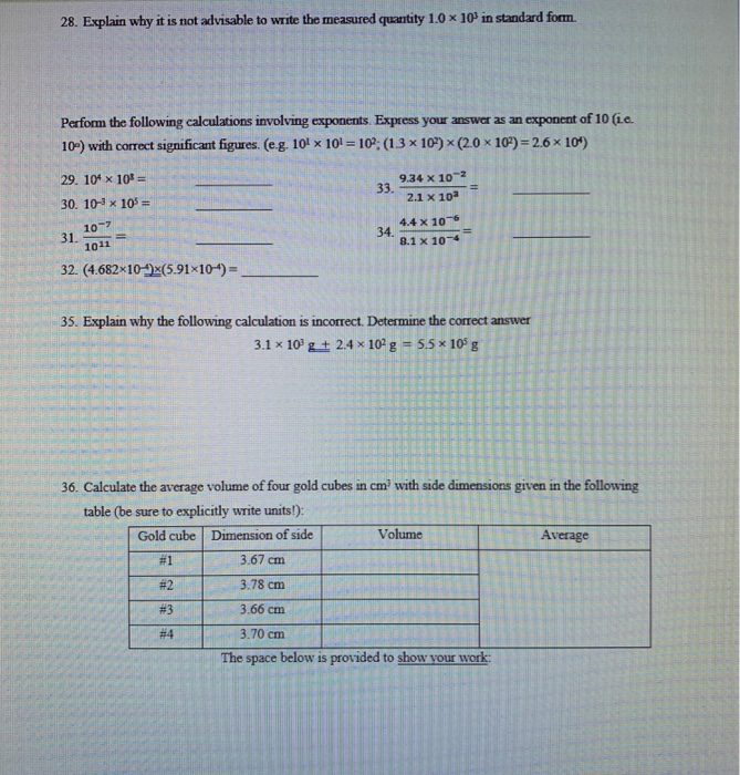 Solved Convert the following numbers from scientific | Chegg.com