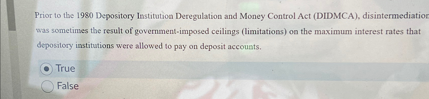 Solved Prior to the 1980 ﻿Depository Institution | Chegg.com