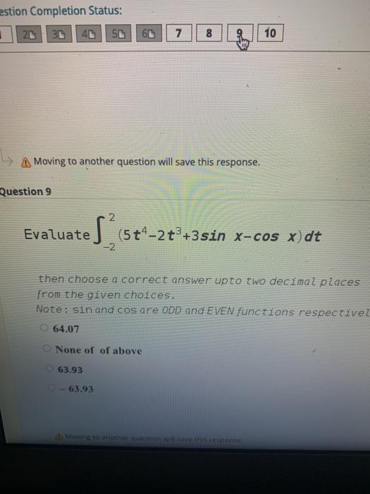 Solved estion Completion Status: 20 3 40 50 6 7 8 10 A | Chegg.com