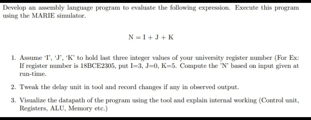 Solved Develop an assembly language program to evaluate the | Chegg.com
