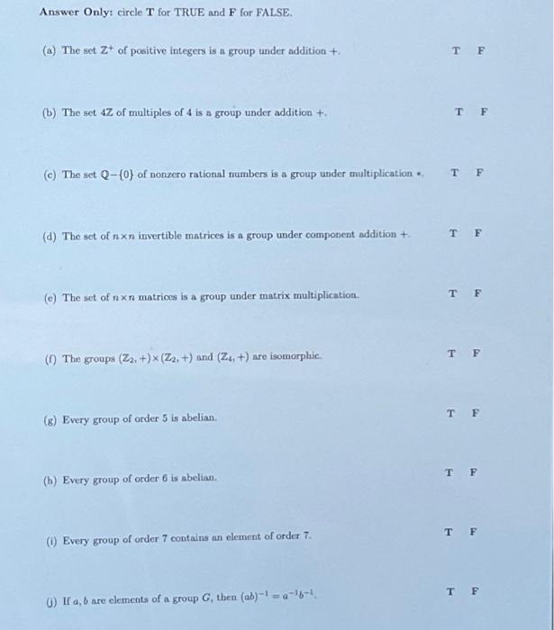 Solved (b) The set 4z of multiples of 4 is a group under