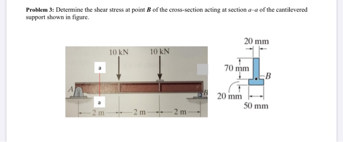 Solved Problem 3: Determine the shear stress at point B of | Chegg.com