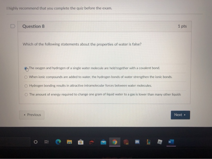 Solved Which of the following statements about the