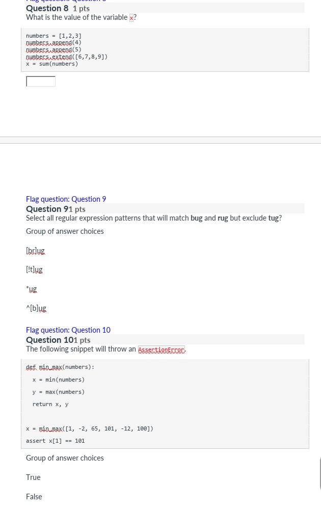 Solved Question 1 1 pts Select all of the following | Chegg.com