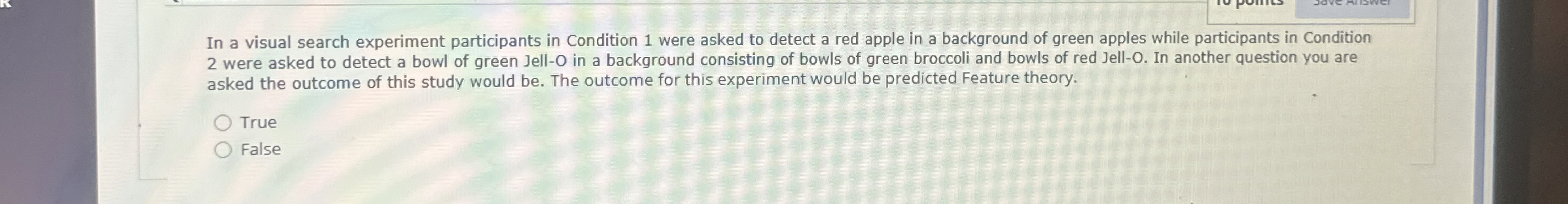Solved In a visual search experiment participants in | Chegg.com