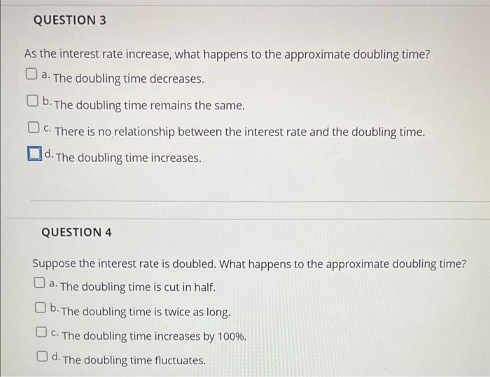 Solved As the interest rate increase, what happens to the | Chegg.com