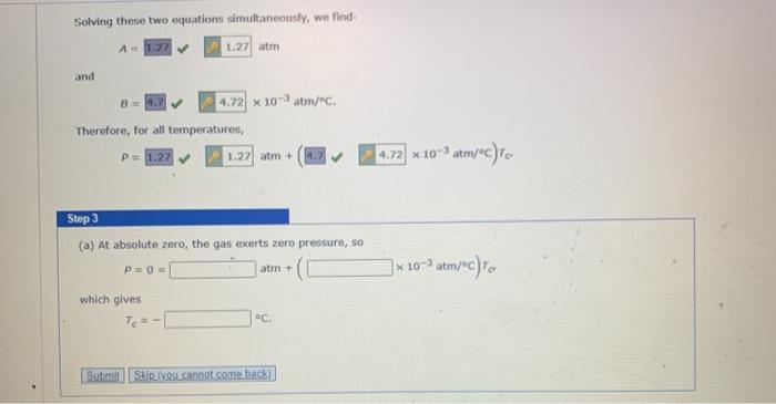 Solved Solving these two equations simultaneously, we find | Chegg.com