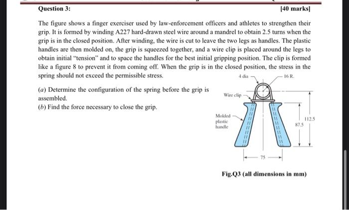 Solved The figure shows a finger exerciser used by Chegg