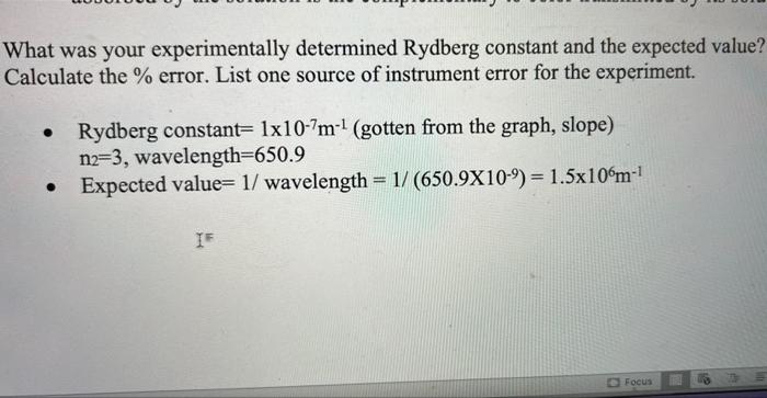 rydberg constant hydrogen spectrum experiment