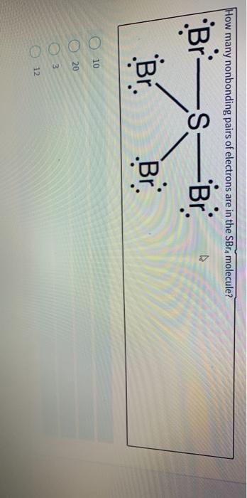 Solved How many nonbonding pairs of electrons are in the | Chegg.com