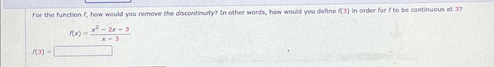 Solved For the function f, ﻿how would you remove the | Chegg.com