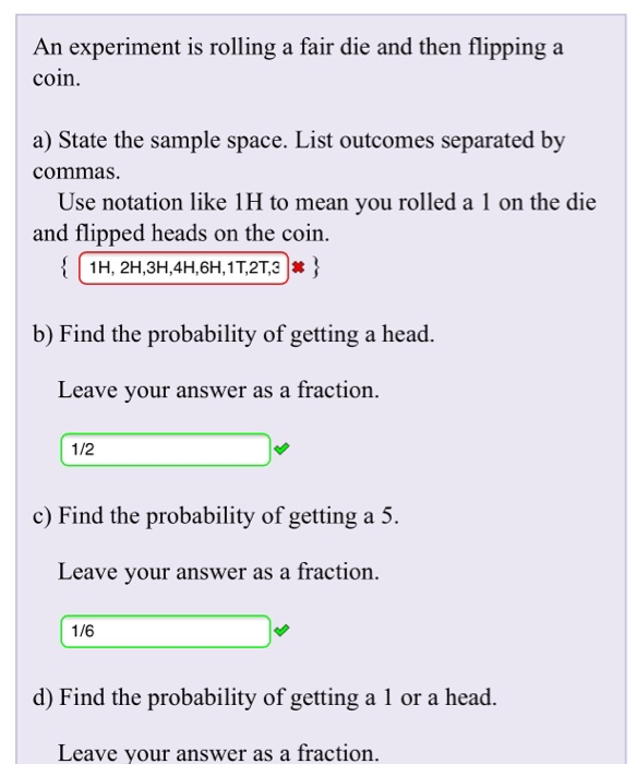 experiment sample space flipping a coin