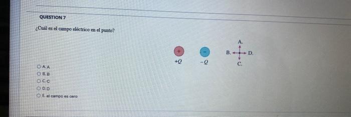 ¿Cuill es el campo eléctrico en el punto?