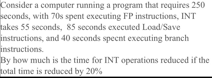 Solved Consider a computer running a program that requires | Chegg.com