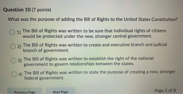Why Was The Bill Of Rights Added