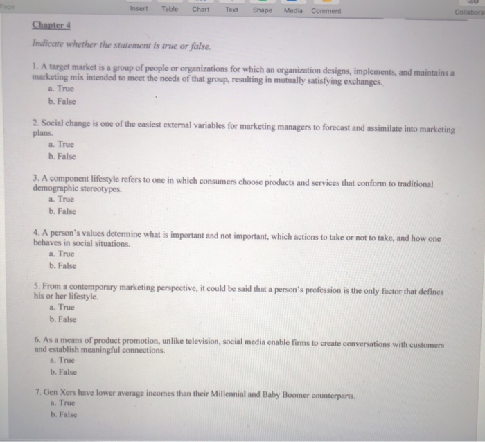 Solved Chapter 1 Indicate whether the statement is true or | Chegg.com