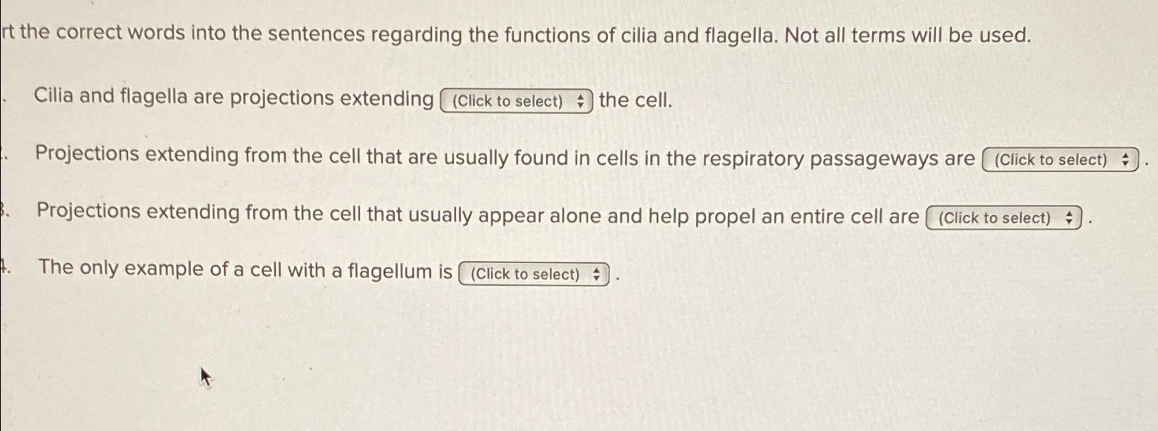 Solved it the correct words into the sentences regarding the | Chegg.com