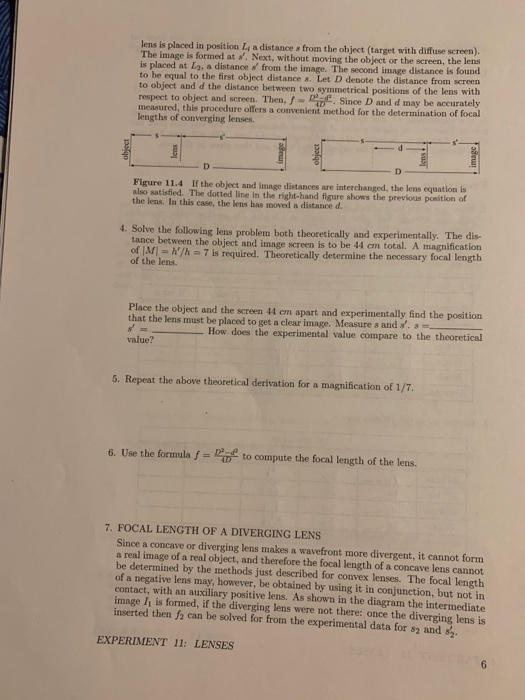 Solved PreLab Assignment 11 Lenses 1. Complete the