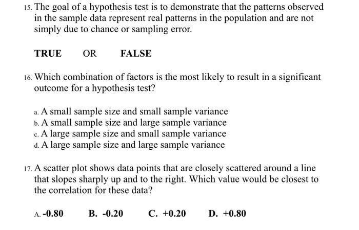 the goal of a hypothesis test is to