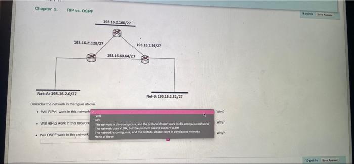 Solved Chapter 3 RIP vs. OSPF pos 193.16.2.160/27 | Chegg.com