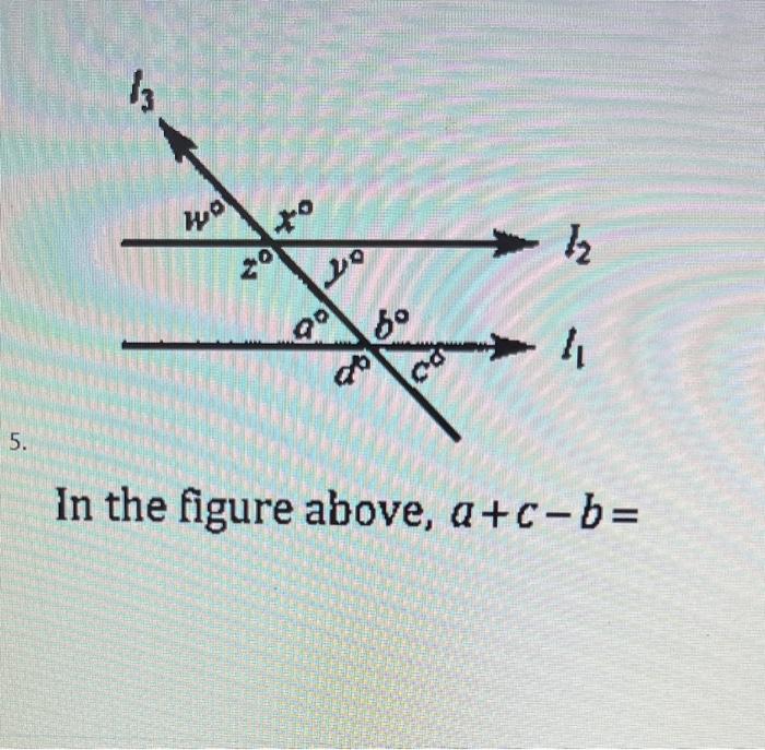 Solved In the figure above, a+c−b= | Chegg.com