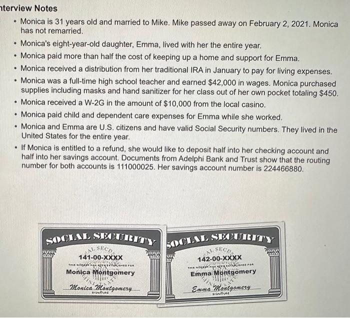 Solved 29. Monica wants to split the refund between her | Chegg.com